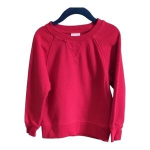 Hanna Andersson Bright Basics Sweatshirt Cotton French Terry Knit Red Size 3T